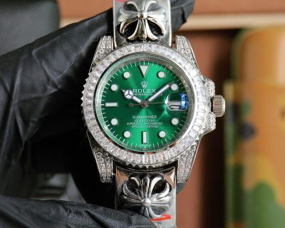 Rolex Stainless Steel Imported Automatic Movement Fashion Green Watch